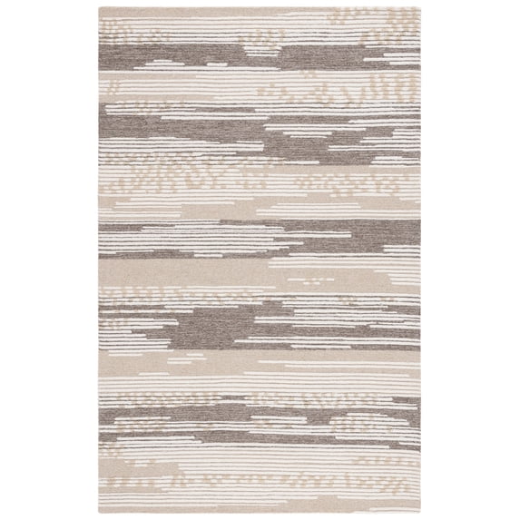 SAFAVIEH Martha Stewart Striped Area Rug, Natural/Brown, 4' x 6'