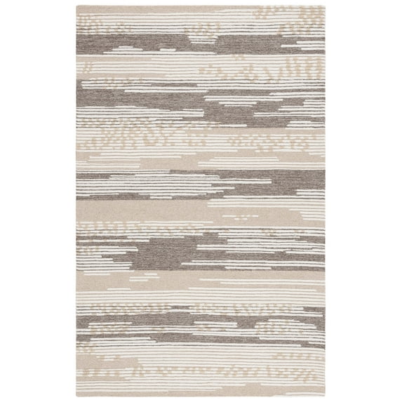 SAFAVIEH Martha Stewart Striped Area Rug, Natural/Brown, 5' x 8'