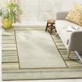 thumbnail image 1 of SAFAVIEH Martha Stewart Striped Border Wool Area Rug, Tadpole Green, 4' x 6', 1 of 8