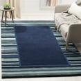 thumbnail image 1 of SAFAVIEH Martha Stewart Striped Border Wool Area Rug, Wrought Iron, 5' x 8', 1 of 6