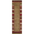 thumbnail image 1 of SAFAVIEH Martha Stewart Striped Border Wool Runner Rug, Lead Grey, 2'3" x 8', 1 of 6