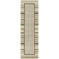 thumbnail image 1 of SAFAVIEH Martha Stewart Striped Border Wool Runner Rug, Tadpole Green, 2'3" x 8', 1 of 8