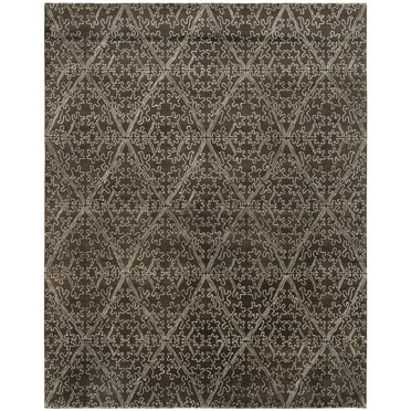 SAFAVIEH Martha Stewart Strolling Garden Geometric Area Rug, Coffee/Brown, 8'6" x 11'6"