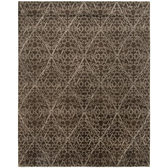 SAFAVIEH Martha Stewart Strolling Garden Geometric Area Rug, Coffee/Brown, 9'6" x 13'6"