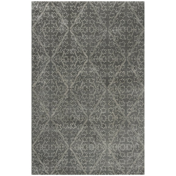 SAFAVIEH Martha Stewart Strolling Garden Geometric Area Rug, Rock Garden/Grey, 2'6" x 4'3"