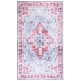 thumbnail image 1 of SAFAVIEH Martha Stewart Sunny Medallion Machine Washable Area Rug, Red/Blue, 3' x 5', 1 of 11