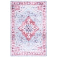 thumbnail image 1 of SAFAVIEH Martha Stewart Sunny Medallion Machine Washable Area Rug, Red/Blue, 4' x 6', 1 of 11