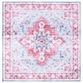 thumbnail image 1 of SAFAVIEH Martha Stewart Sunny Medallion Machine Washable Area Rug, Red/Blue, 6' x 6' Square, 1 of 11