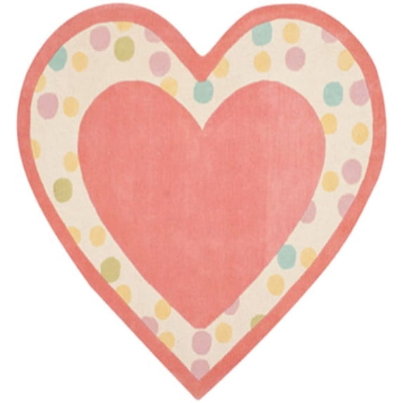 SAFAVIEH Martha Stewart Sweet Heart Wool Area Rug, Peony, 5'3" x 6' Specialty