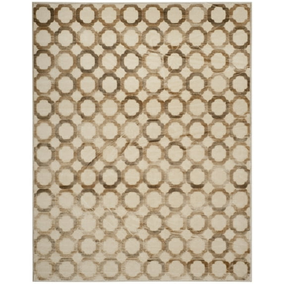 SAFAVIEH Martha Stewart Tanti Geometric Area Rug, Stone/Cream, 3'3" x 5'3"