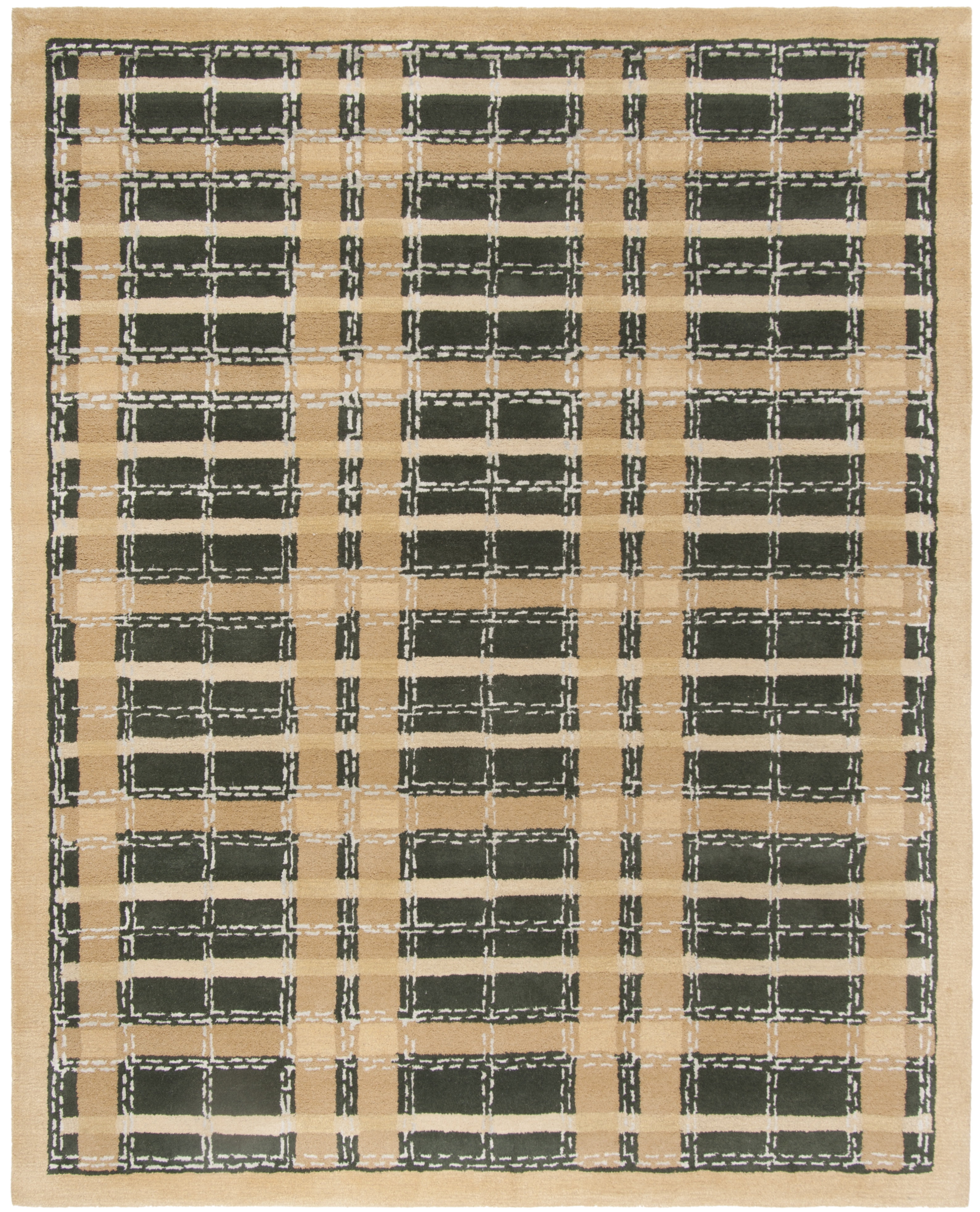 SAFAVIEH Martha Stewart Thalia Colorweave Plaid Area Rug, Cornucopia Gold, 2'6" x 4'3"
