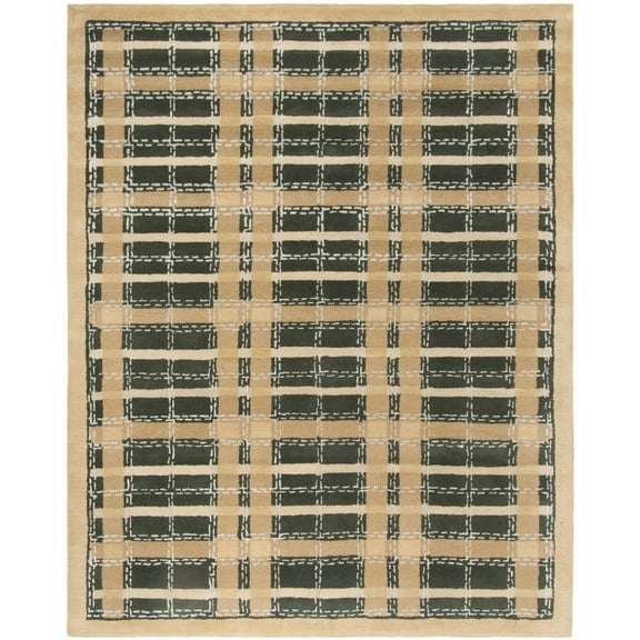 SAFAVIEH Martha Stewart Thalia Colorweave Plaid Area Rug, Cornucopia Gold, 9' x 12'