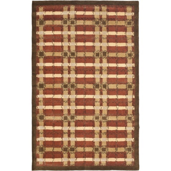 SAFAVIEH Martha Stewart Thalia Colorweave Plaid Area Rug, October Leaf Red, 9'6" x 13'6"