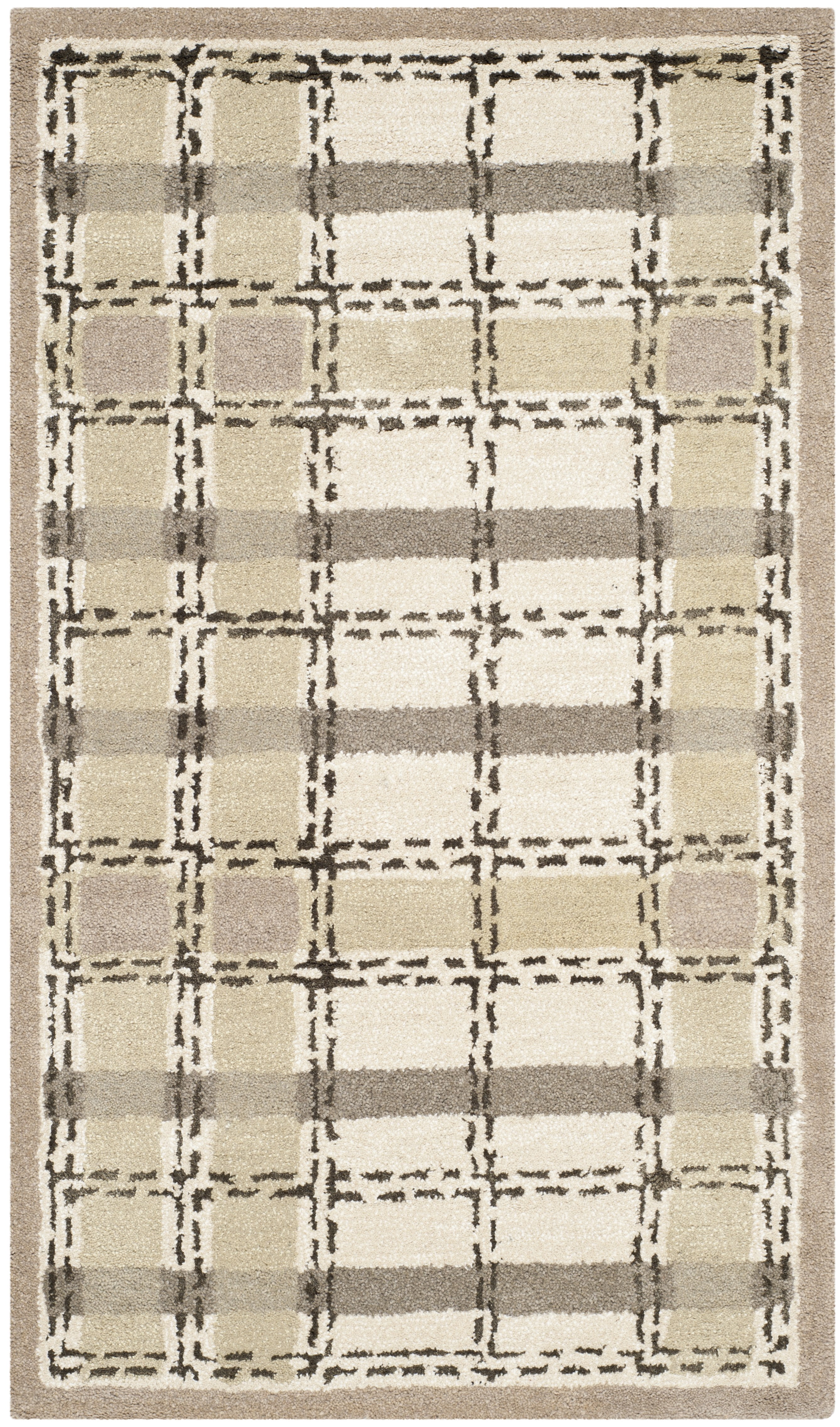 SAFAVIEH Martha Stewart Thalia Colorweave Plaid Area Rug, Sharkey Gray, 2'6" x 4'3"