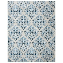 SAFAVIEH Martha Stewart Topher Floral Area Rug, Cream/Blue, 10' x 13'