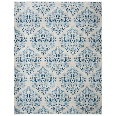 SAFAVIEH Martha Stewart Topher Floral Area Rug, Cream/Blue, 10' x 13'