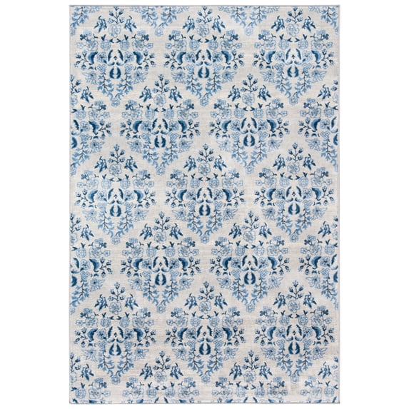 SAFAVIEH Martha Stewart Topher Floral Area Rug, Cream/Blue, 4' x 6'
