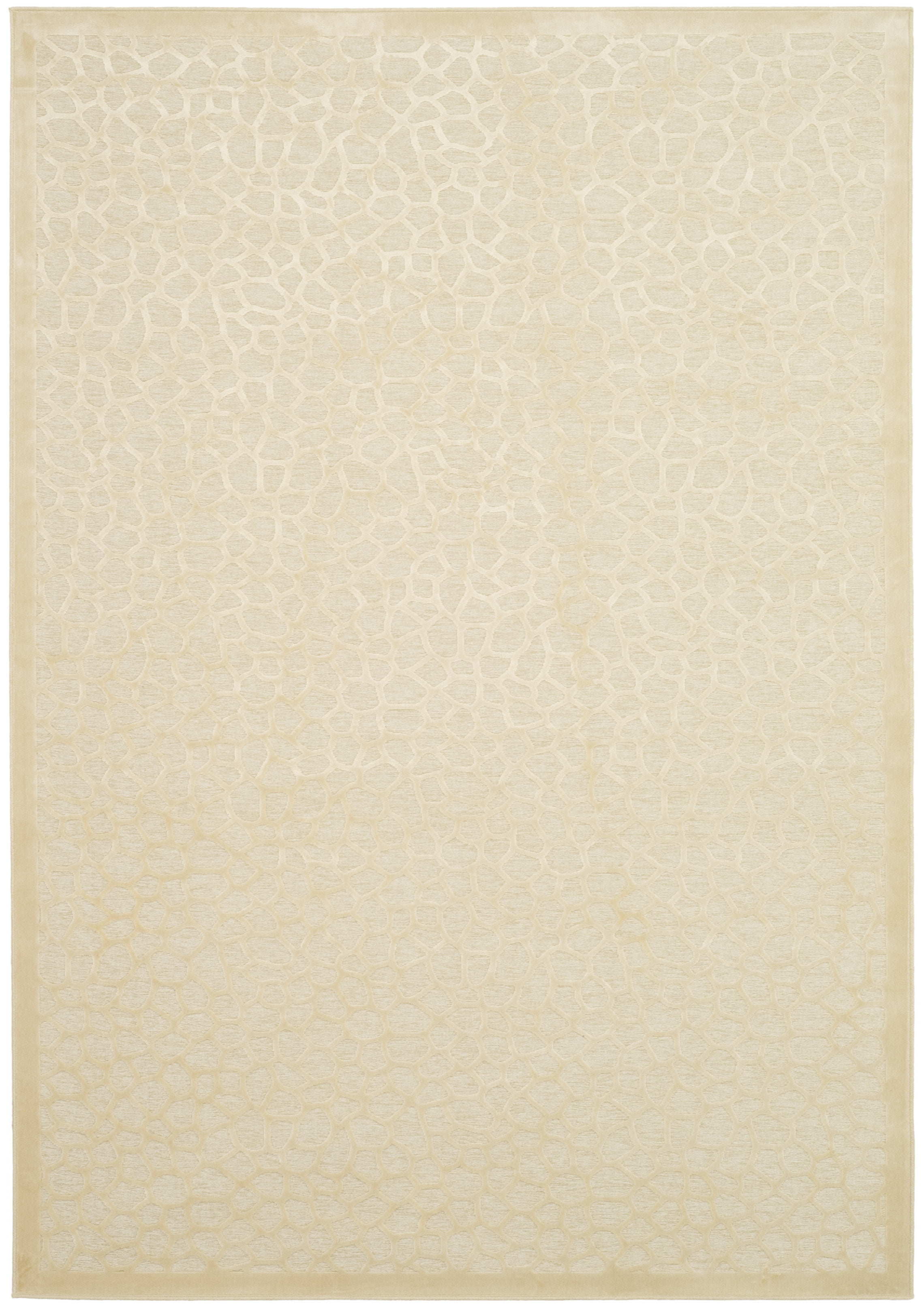 Cream Tufted Handmade Viscose Rectangular Rug 4' x 5'7"