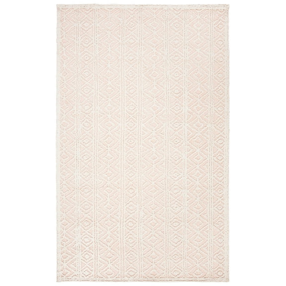SAFAVIEH Martha Stewart Trace Diamond Area Rug, Beige/Pink, 8' x 10'
