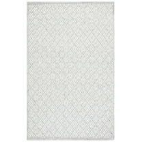 SAFAVIEH Martha Stewart Trace Diamond Area Rug, Grey/Beige, 8' x 10'