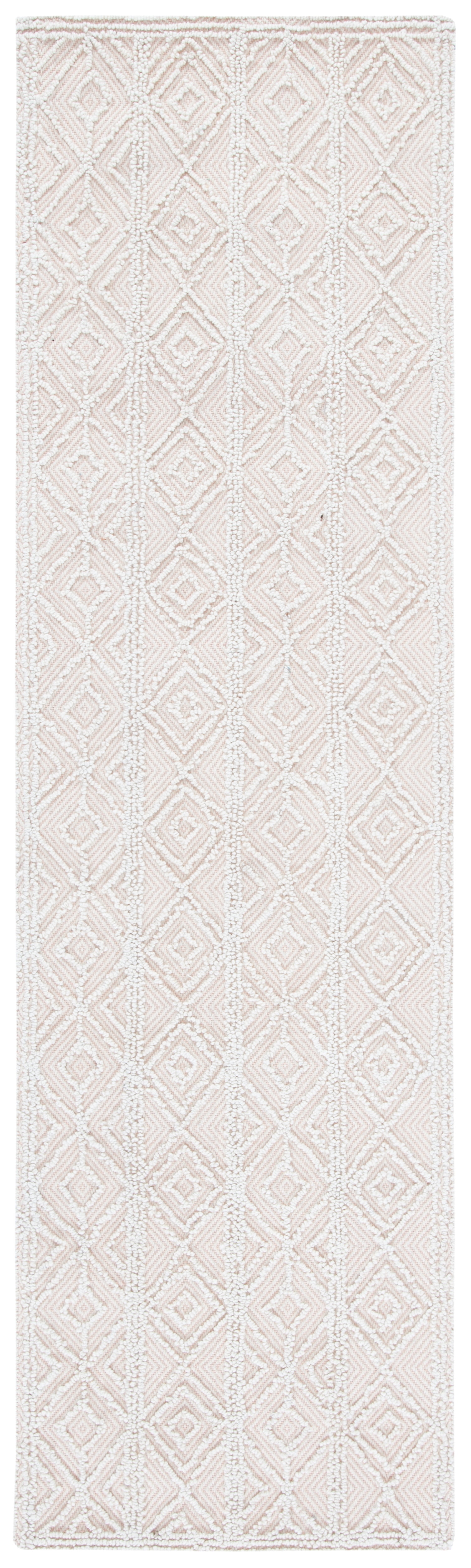 Traced Diamond Rug SAFAVIEH Martha Stewart Trace Diamond Runner Rug, Beige/Pink, 2'3