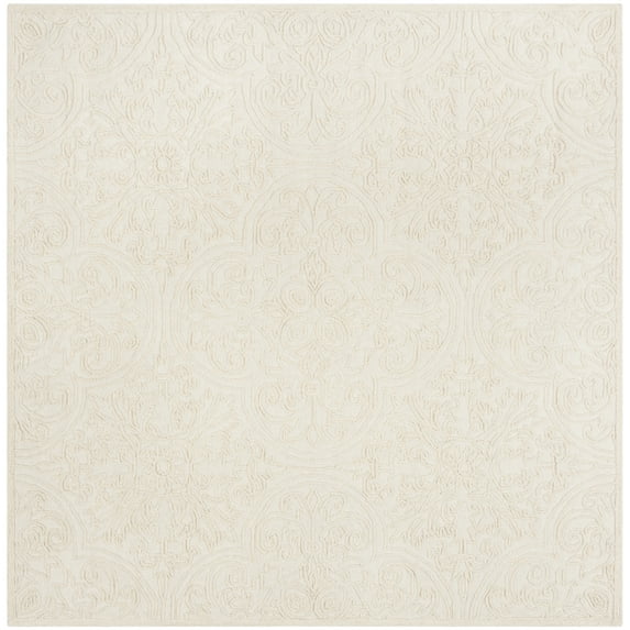 SAFAVIEH Martha Stewart Trace Floral Area Rug, Ivory, 4' x 4' Square