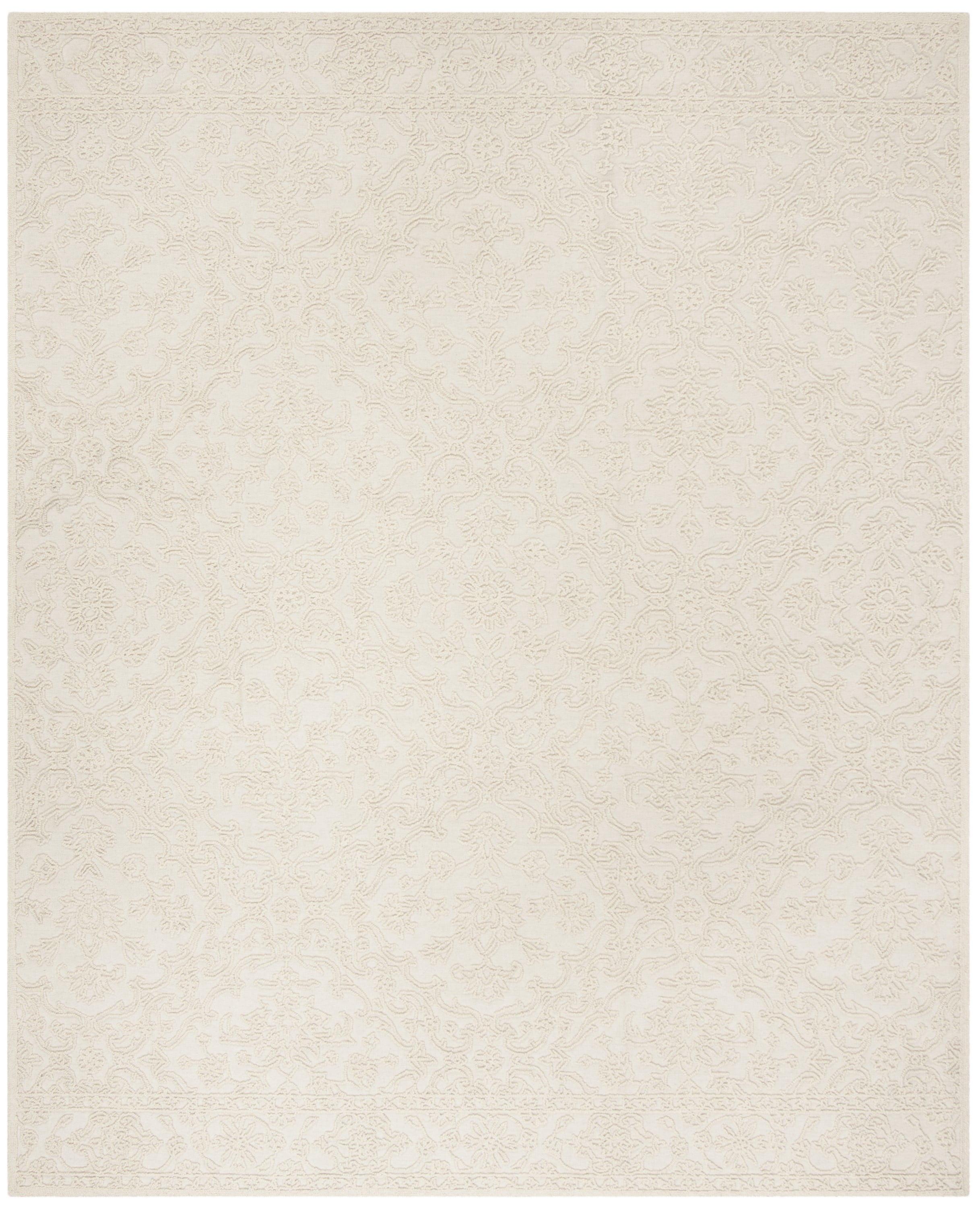 SAFAVIEH Martha Stewart Trace Floral Area Rug, Ivory, 9' x 12'