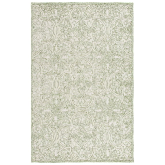 SAFAVIEH Martha Stewart Trace Floral Area Rug, Ivory/Green, 2'6" x 4'