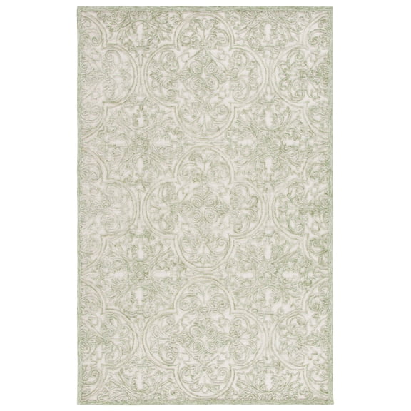 SAFAVIEH Martha Stewart Trace Floral Area Rug, Ivory/Green, 8' x 10'