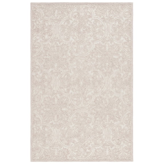 SAFAVIEH Martha Stewart Trace Floral Area Rug, Ivory/Pink, 2'3" x 4'