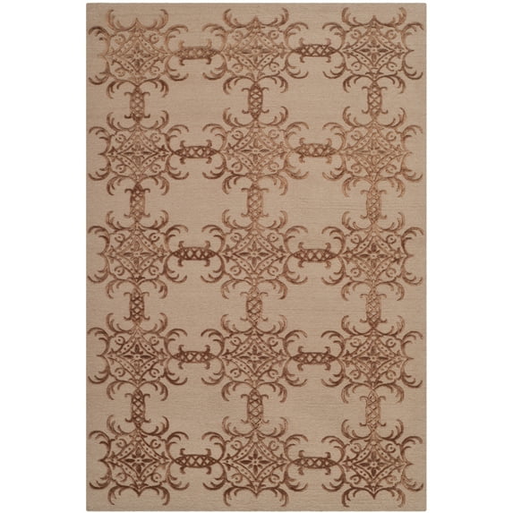 SAFAVIEH Martha Stewart Tracery Floral Area Rug, Rose/Wood, 3'9" x 5'9"