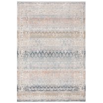 SAFAVIEH Martha Stewart Trina Distressed Geometric Area Rug, Cream/Grey, 5'3" x 7'6"