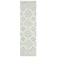 thumbnail image 1 of SAFAVIEH Martha Stewart Tufted Diamond Runner Rug, Ivory/Light Blue, 2'3" x 8', 1 of 8
