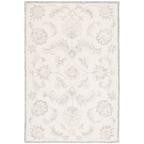 SAFAVIEH Martha Stewart Tufted Floral Area Rug, Ivory/Sage, 3' x 5'