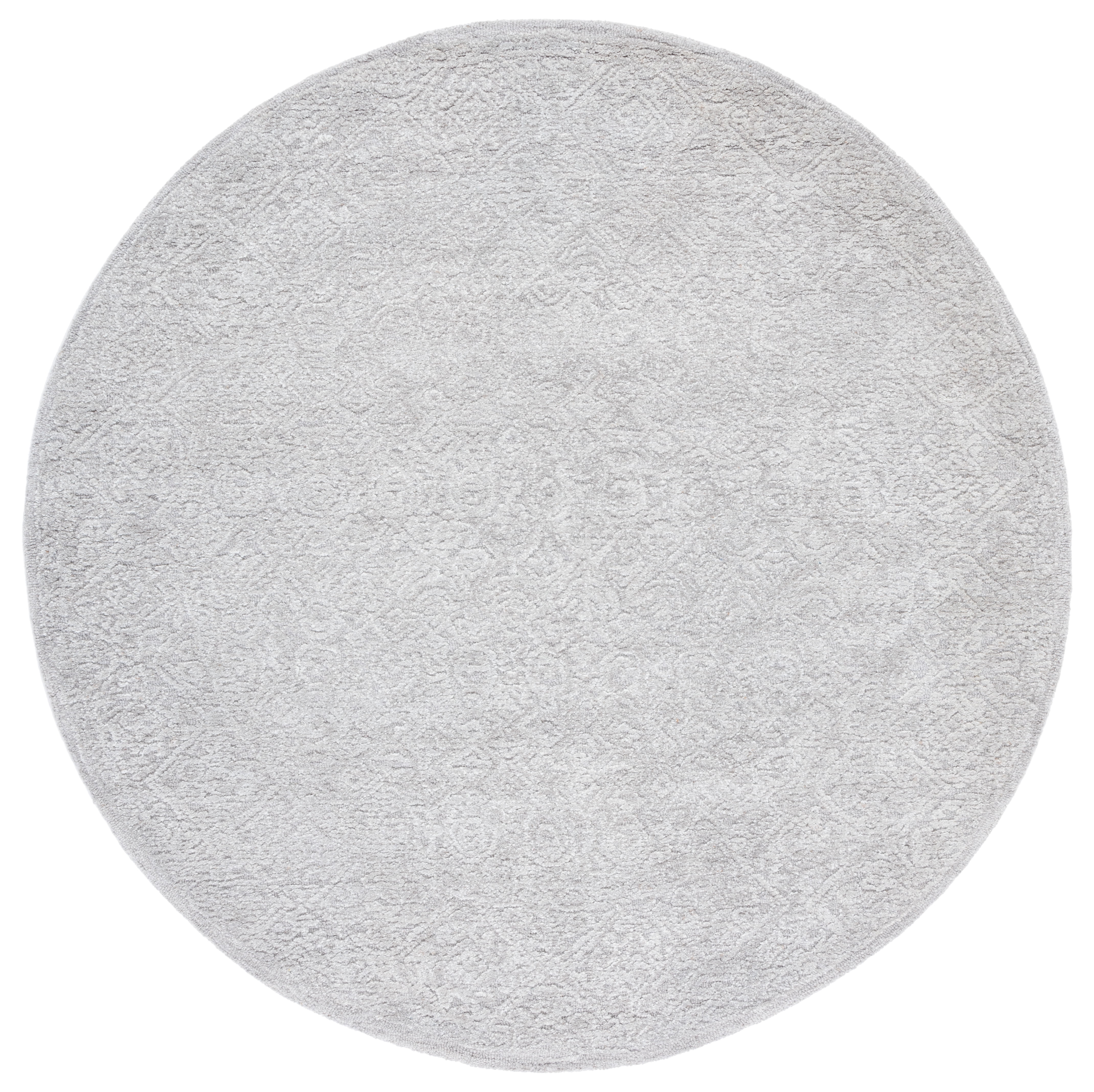 SAFAVIEH Martha Stewart Tufted Wool Area Rug, Grey, 6' x 6' Round