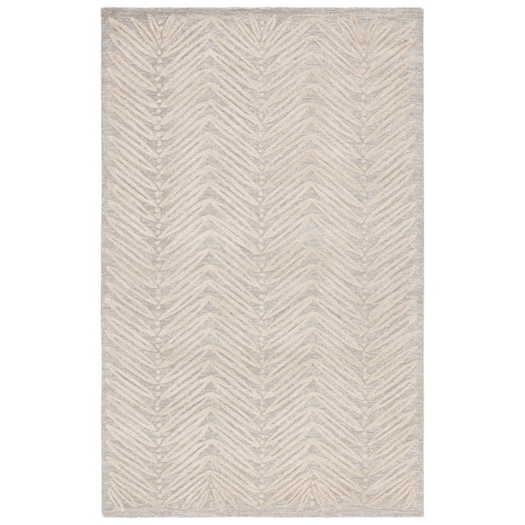 SAFAVIEH Martha Stewart Urban Chevron Floral Area Rug, Chamois Beige, 9' x 12'