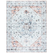 SAFAVIEH Martha Stewart Vanessa Medallion Machine Washable Area Rug, Sage/Light Rust, 8' x 10'