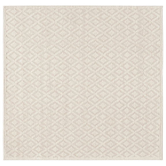 SAFAVIEH Martha Stewart Vermont Clara Diamond Area Rug, Ivory, 6' x 6' Square
