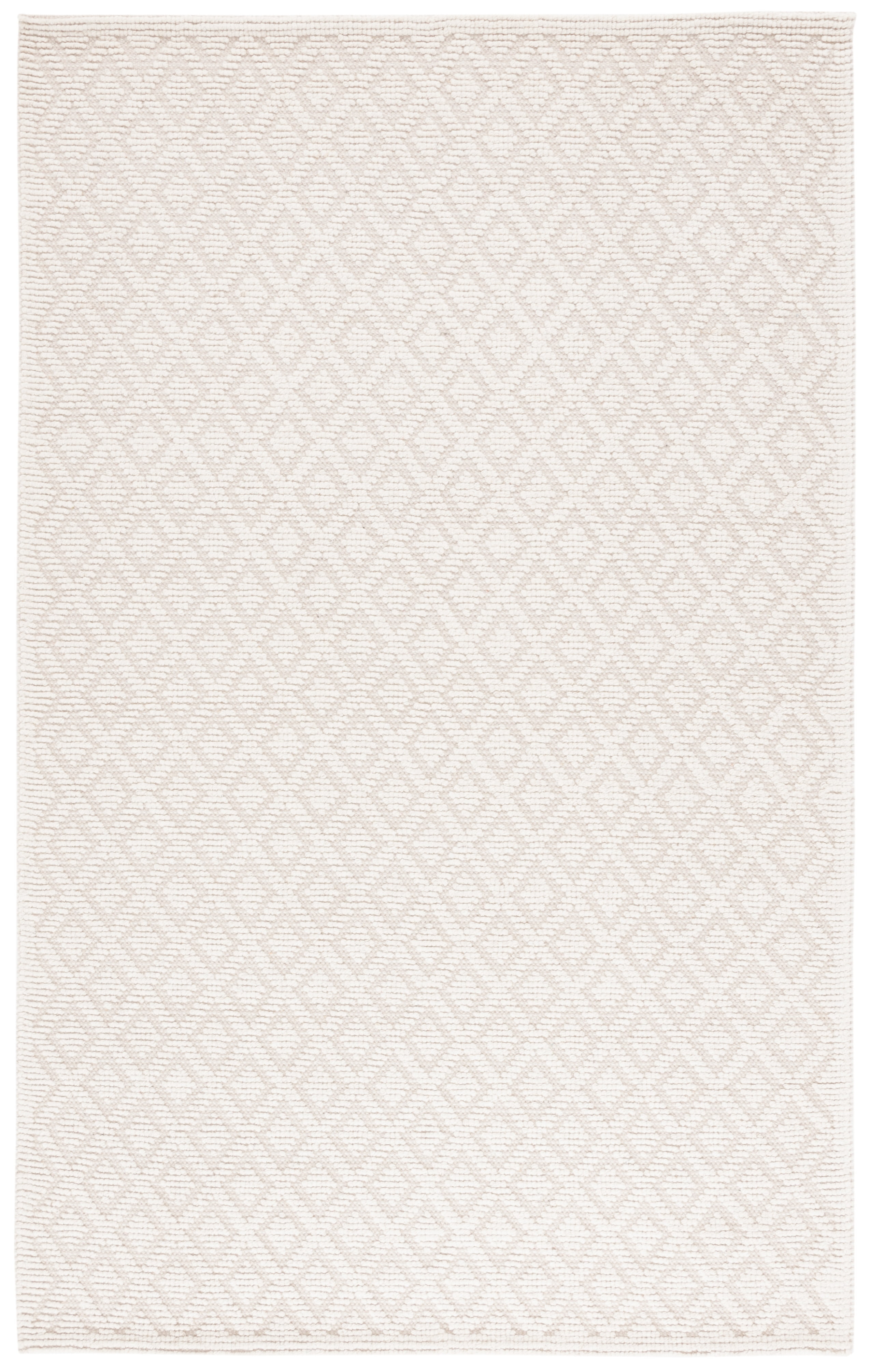 Ivory Tufted Handmade Wool and Synthetic 4' x 6' Area Rug