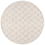 SAFAVIEH Martha Stewart Vermont Emory Floral Area Rug, Ivory/Grey, 6' x 6' Round