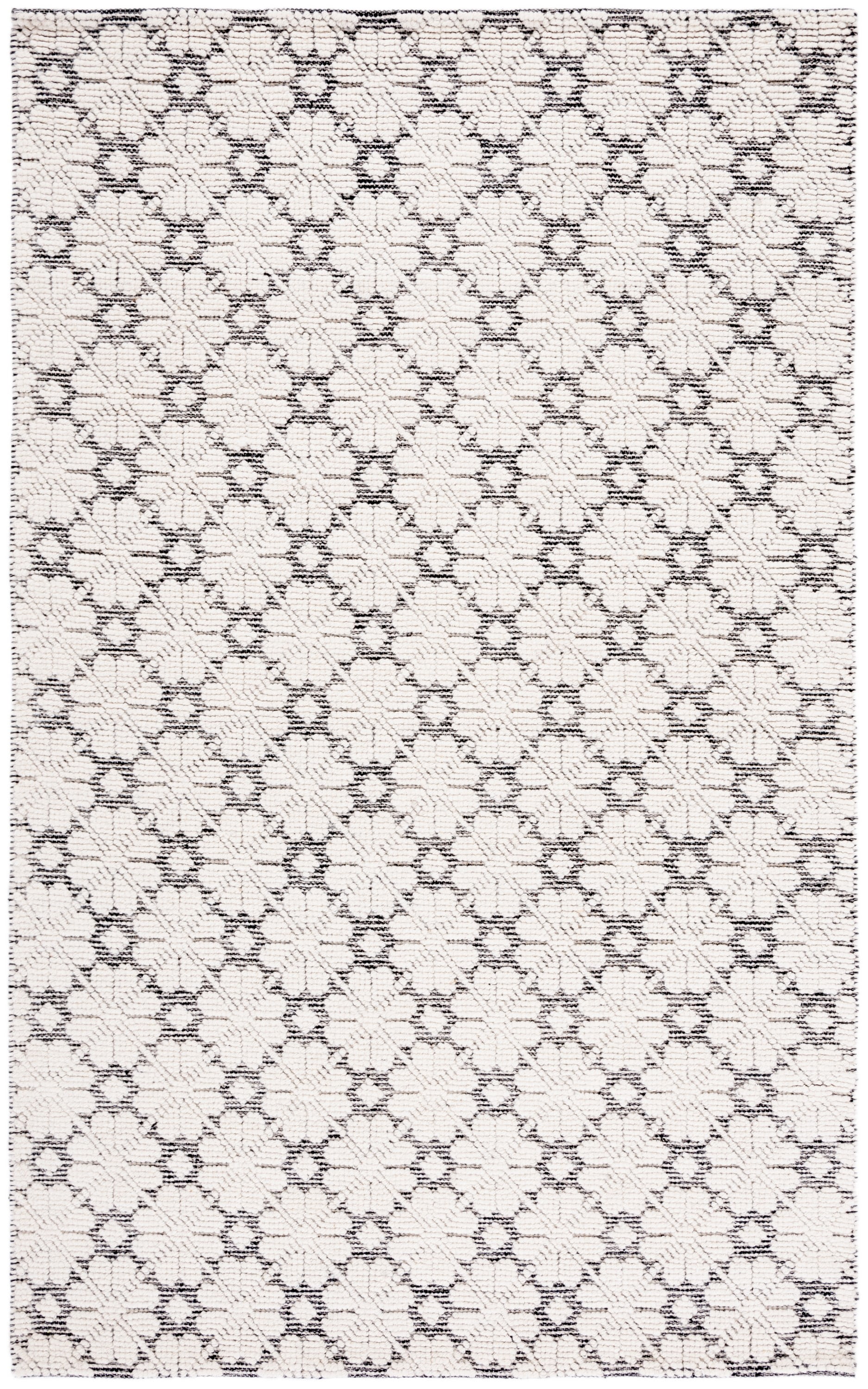 SAFAVIEH Martha Stewart Vermont Floral Area Rug, Ivory/Black, 4' x 6'