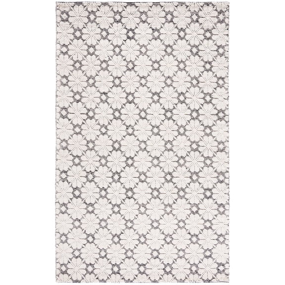SAFAVIEH Martha Stewart Vermont Floral Area Rug, Ivory/Black, 4' x 6'