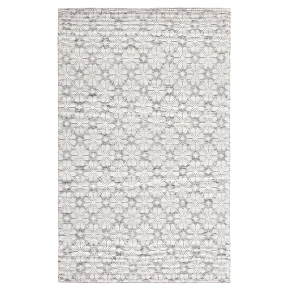 SAFAVIEH Martha Stewart Vermont Floral Area Rug, Ivory/Grey, 6' x 9'