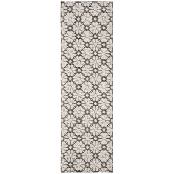 SAFAVIEH Martha Stewart Vermont Floral Runner Rug, Ivory/Black, 2'3" x 8'