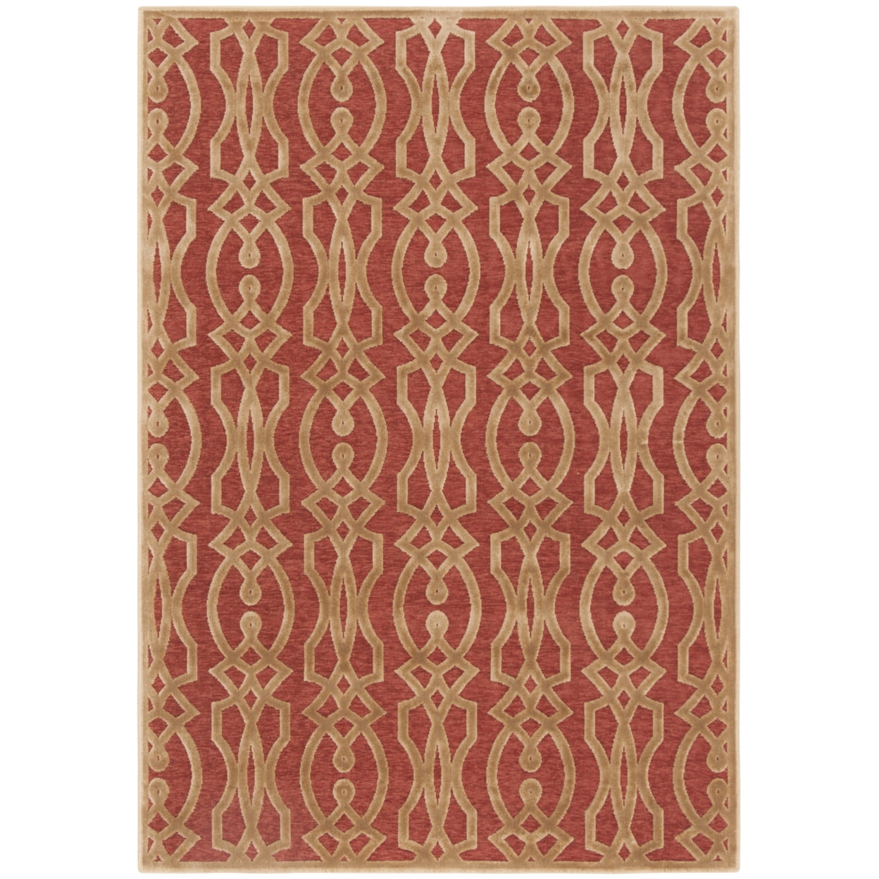 Cinnamon Stick Hand-Tufted Geometric Wool Viscose Rug