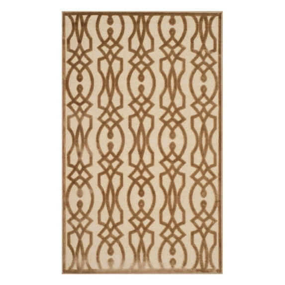 SAFAVIEH Martha Stewart Villa Screen Geometric Area Rug, Hickory, 8' x 11'2"