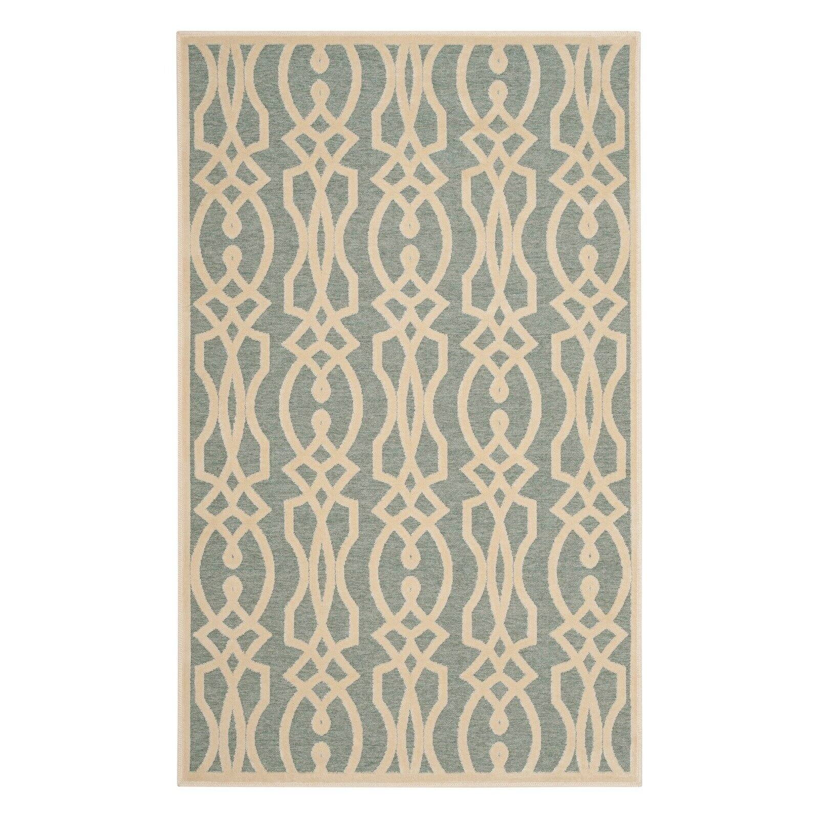Handmade Rainwater Geometric Tufted Wool-Viscose Rug, 48" x 32"