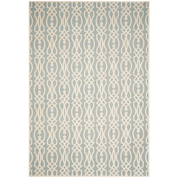 SAFAVIEH Martha Stewart Villa Screen Geometric Area Rug, Rainwater, 4' x 5'7"