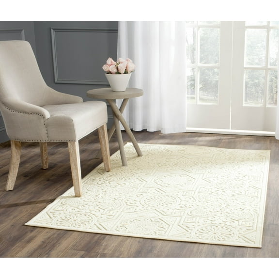 SAFAVIEH Martha Stewart Wayfarer Geometric Area Rug, Cream, 4' x 5'7"