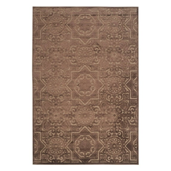 SAFAVIEH Martha Stewart Wayfarer Geometric Area Rug, Light Brown, 5'3" x 7'6"